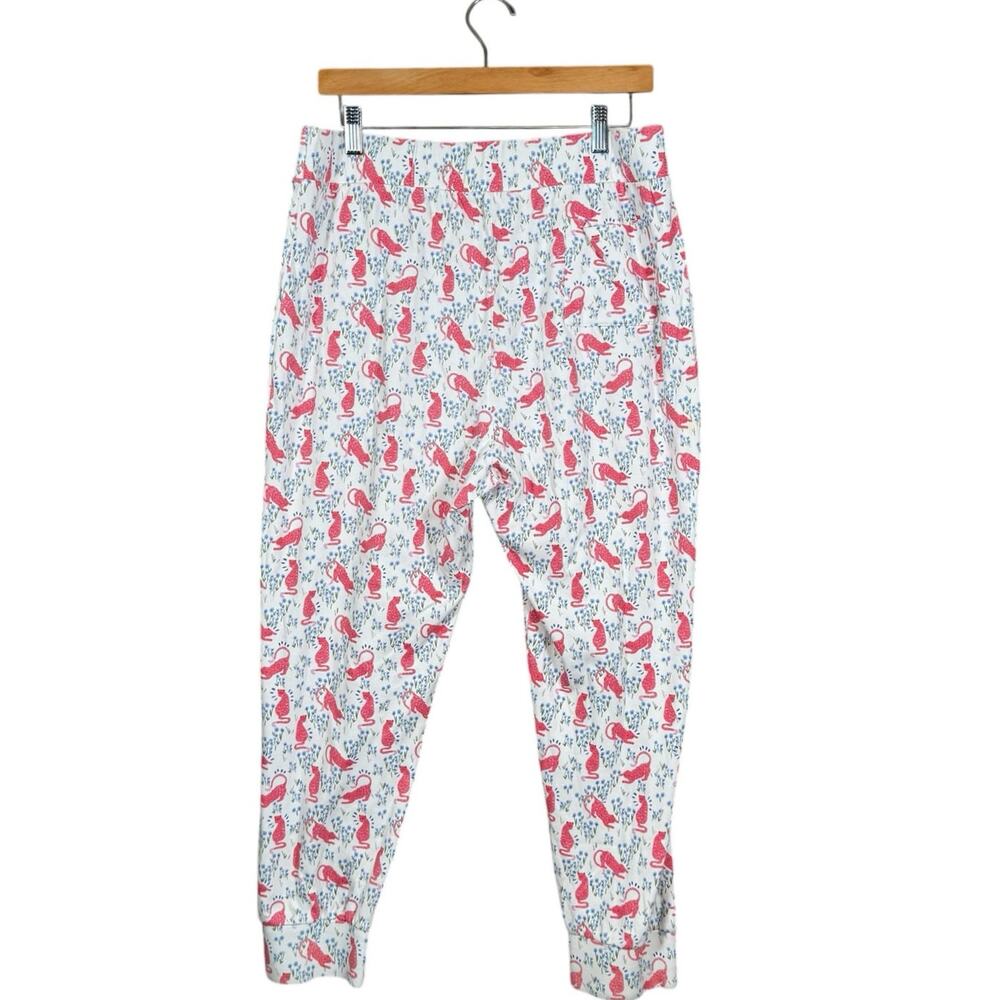 Roller Rabbit Pajama Set XL Cheetah Garden Cotton Tee Lounge Set - Picture 9 of 10
